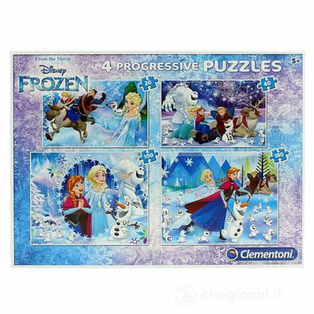 Set, Clementoni, Frozen, 4-In-1, Puzzle, 7723, For Girls, 20 x 60 x 100 x 180 pcs - Feel You