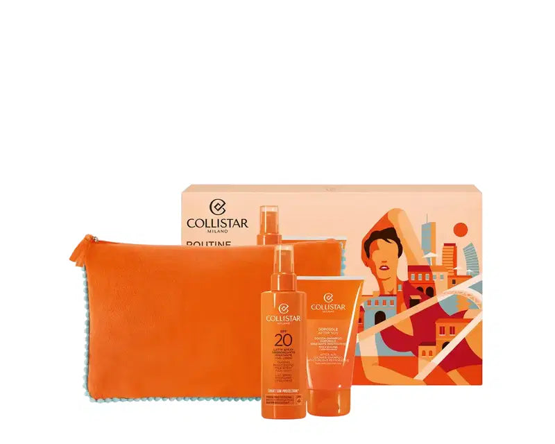 Set Collistar: After Sun, Shower Gel & Shampoo 2-In-1, 150 ml + Collistar, Moisturising, Self-Tanning Spray, For Face & Body, 200 ml + Collistar, GWP Textile Pouch - Feel You