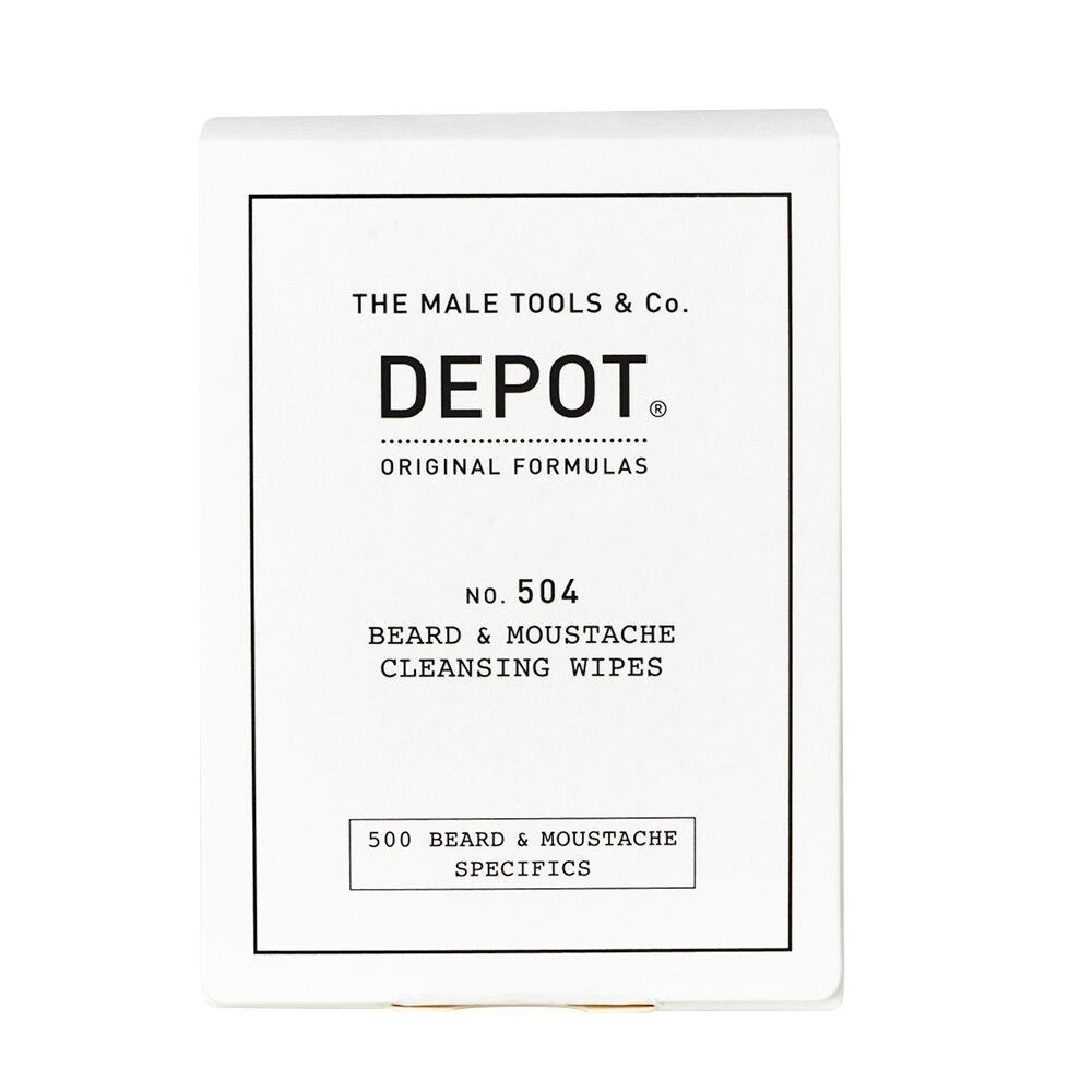 Set, Depot, 500 Beard & Mustache Specifics No. 504, Beard & Moustache Cleansing Wipes, 12 pcs - Feel You