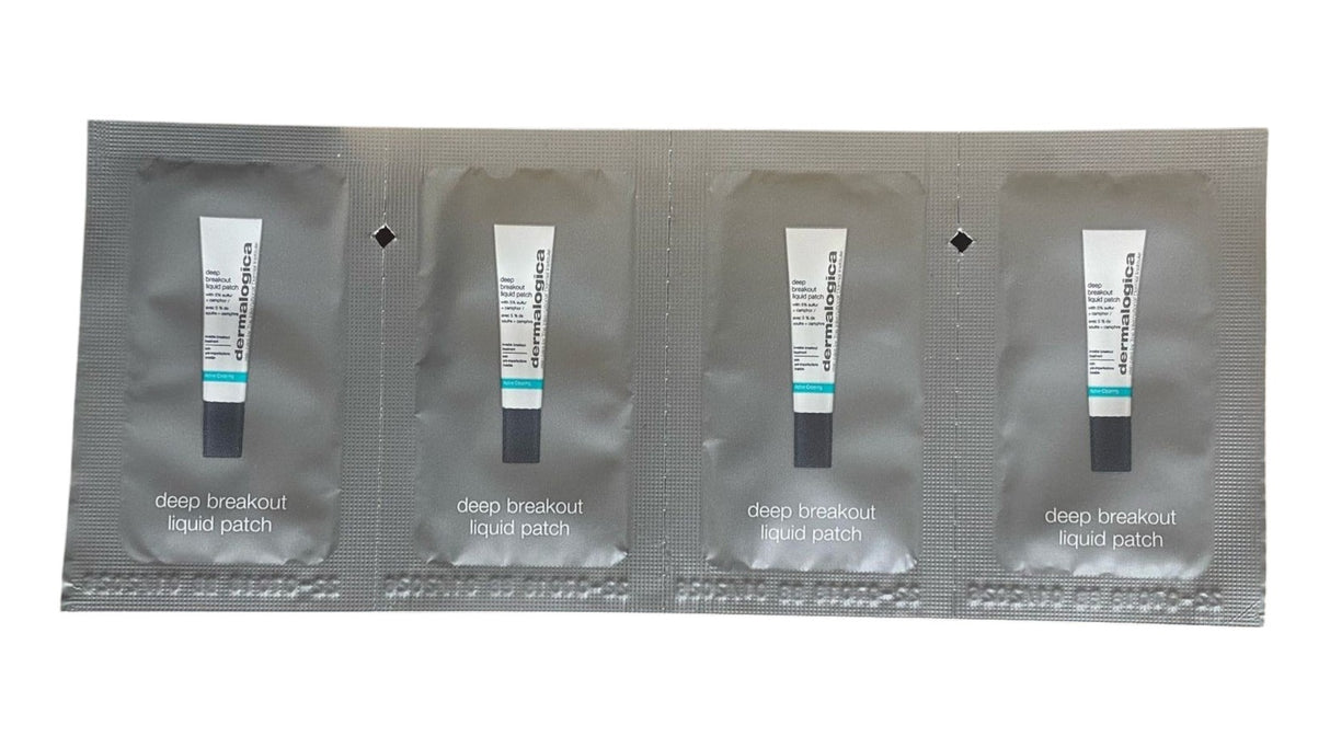 Set, Dermalogica, Deep Acne Liquid Patch, Sulfur, Anti-Acnee, Local Treatment Lotion, For Acne Prone Skin, For Face, 4 pcs, *Sample - Feel You