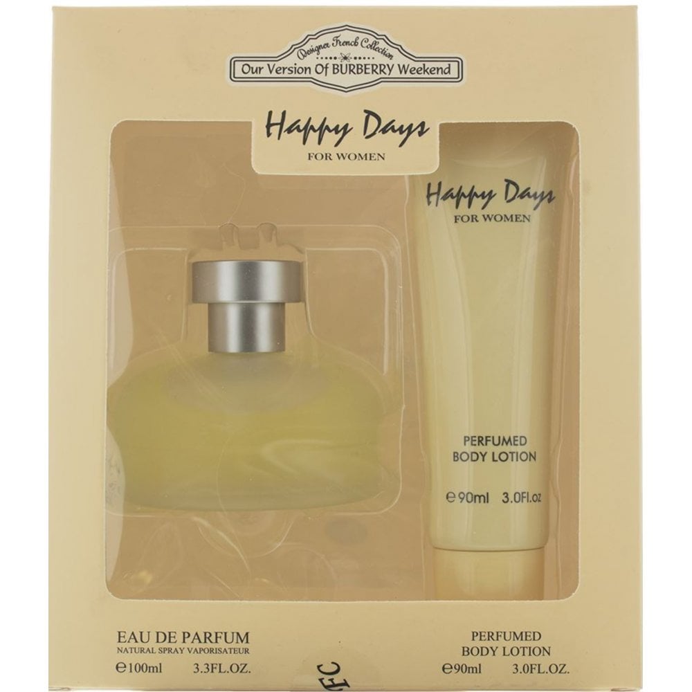 Set Designer French: Happy Days, Eau De Parfum, For Women, 100 ml + Happy Days, Hydrates, Body Lotion, 90 ml - Feel You