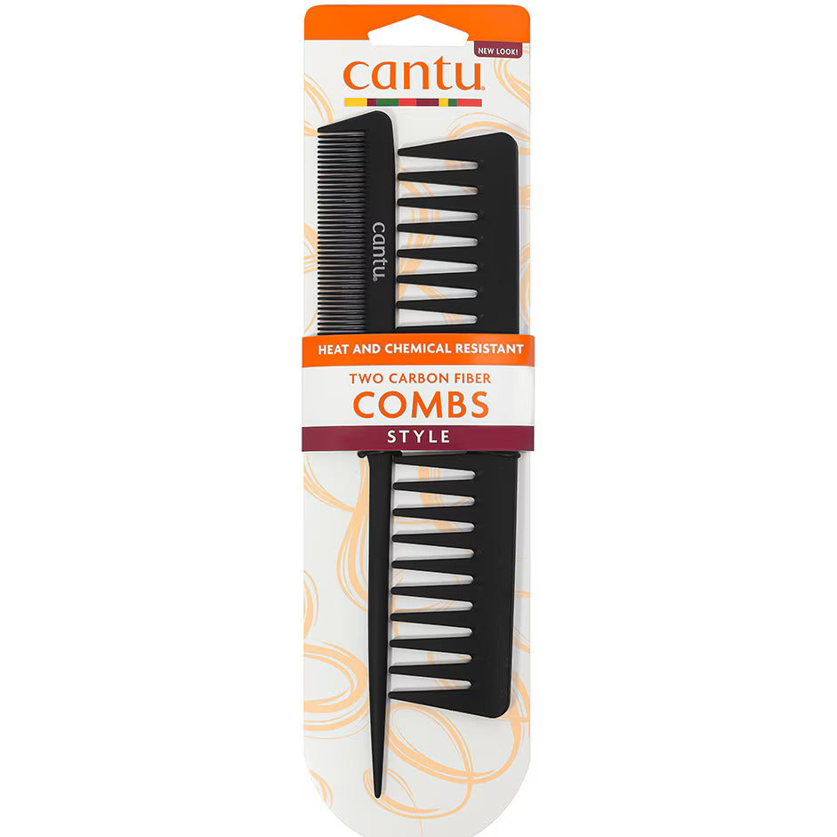 Set Duo, Cantu, Cantu, Styling, Hair Plastic Comb, Black, 2 pcs - Feel You