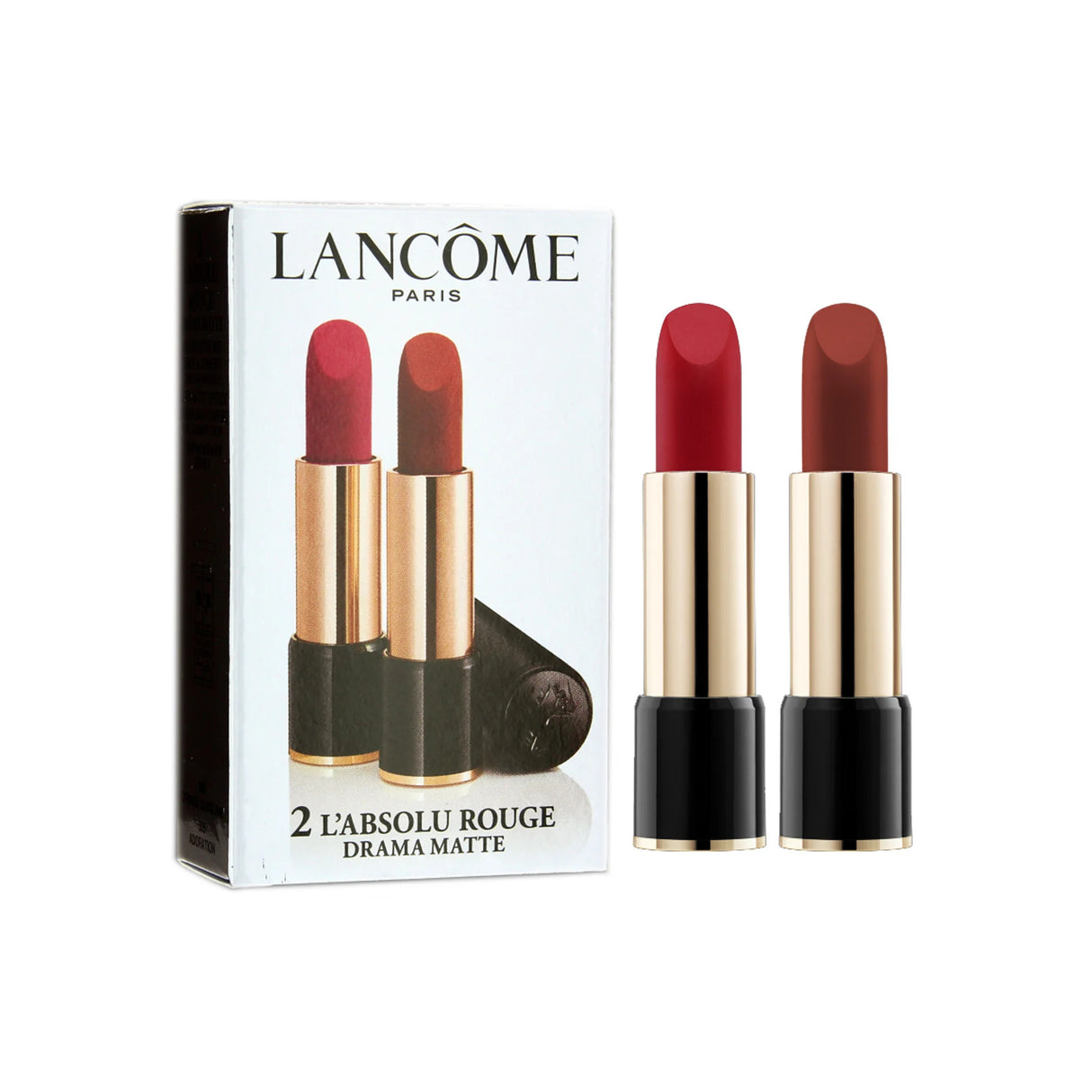 Set Duo, Lancome, L'Absolu Rouge, Matte, Cream Lipstick, 290, Drama, 2 pcs, 3.4 g - Feel You