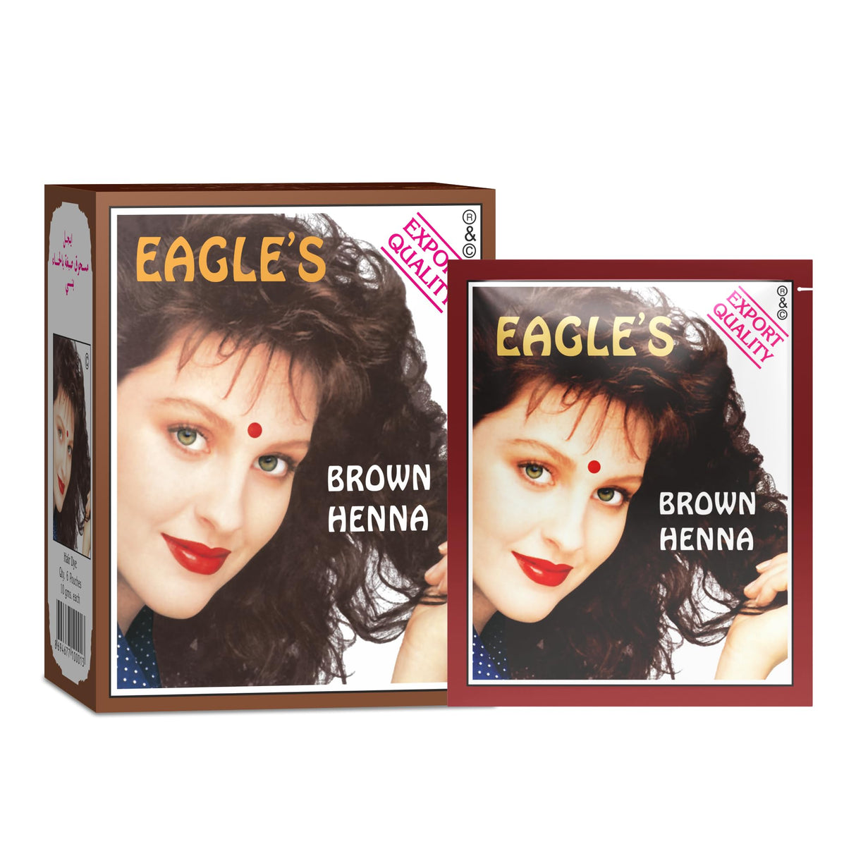 Set, Eagles, Henna Hair Color, Permanent Hair Dye, Dark Brown, 6 pcs, 10 g - Feel You