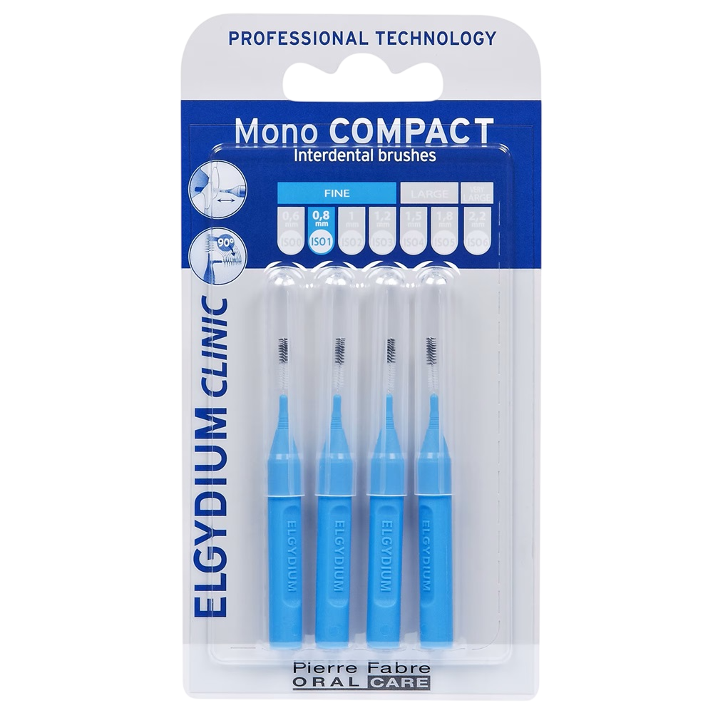 Set, Elgydium, Interdental Brush, Blue, 4 pcs - Feel You