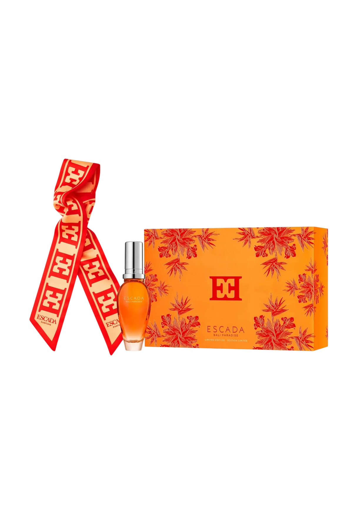 Set Escada: Bali Paradise, Eau De Toilette, For Women, 30 ml + Bali Paradise, Textile Scarf, Orange, For Women - Feel You