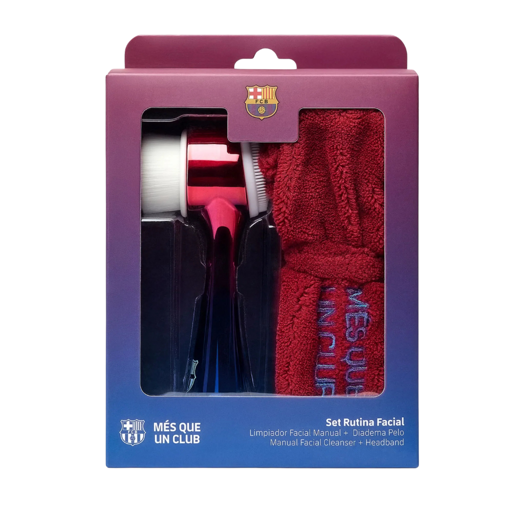 Set FC Barcelona: FC Barcelona, Facial Cleansing Brush + FC Barcelona, None, None, Headbands, Red, None - Feel You