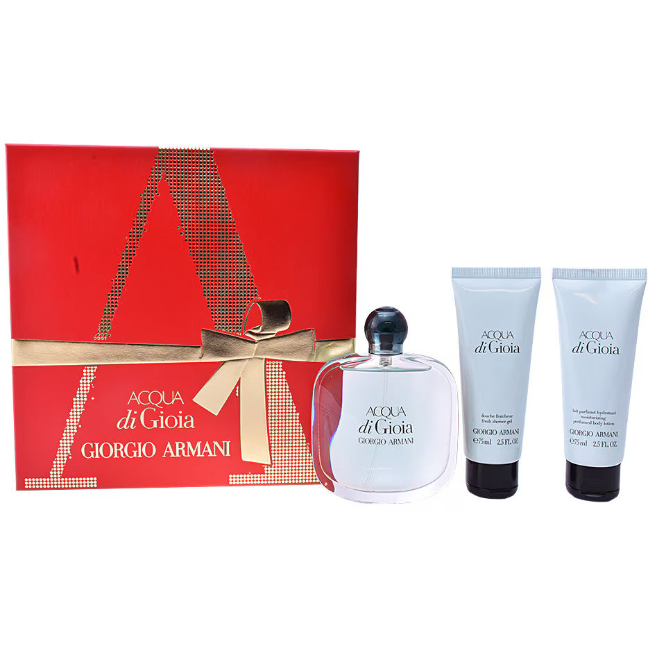 Set Giorgio Armani: Acqua di Gioia, Eau De Parfum, For Women, 100 ml + Acqua di Gioia, Body Lotion, Body, 75 ml + Acqua di Gioia, Shower Gel, All Skin Types, 75 ml - Feel You
