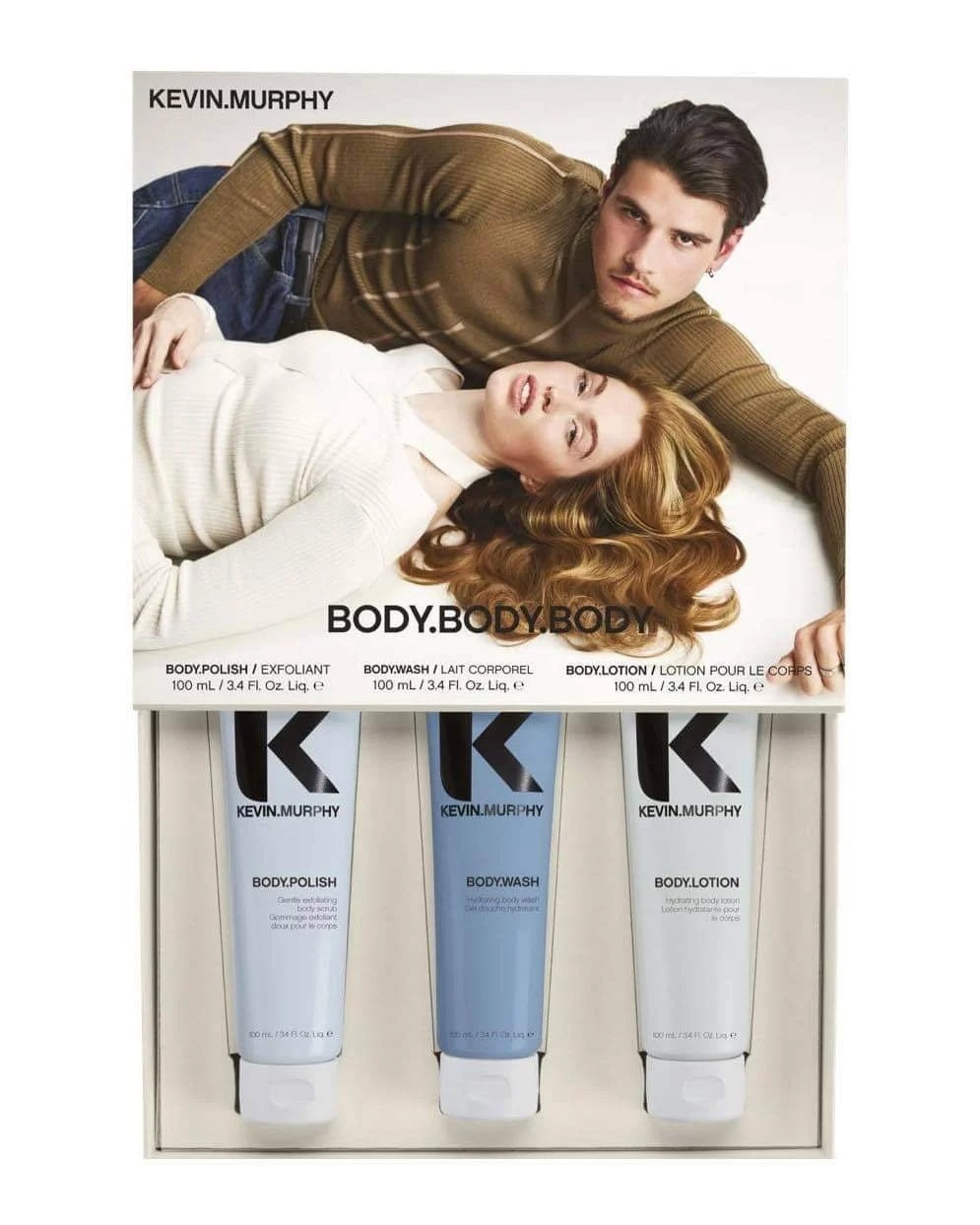 Set Kevin Murphy: Body, Body Scrub, 100 ml + Body, Hydrating, Body Wash, 100 ml + Body, Hydrating, Body Lotion, 100 ml - Feel You