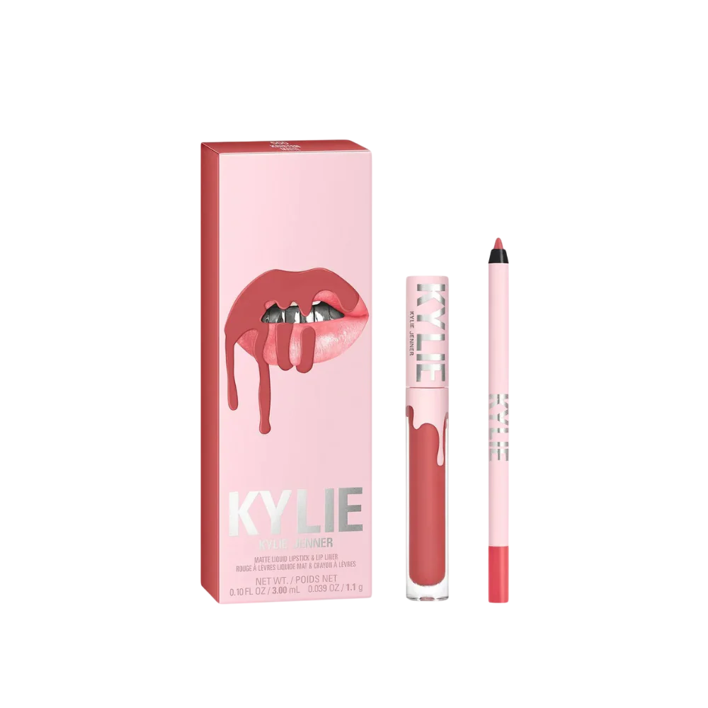 Set Kylie Cosmetics: By Kylie, Liquid Lipstick, 500, Kristen, 3 ml + By Kylie, Pencil, Lip Liner, Kristen, 1.1 g - Feel You