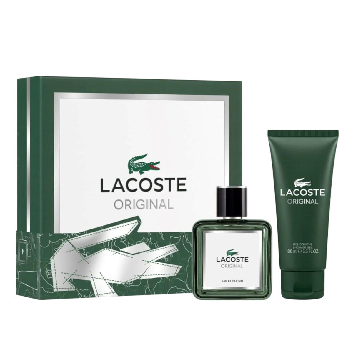 Set Lacoste: Original, Eau De Parfum, For Men, 60 ml + Original, Cleansing, Refreshing, Shower Gel, 100 ml - Feel You