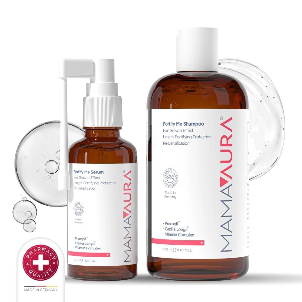 Set Mamaaura: Fortify Me, Hair Shampoo, Fortifying, 250 ml + Fortify Me, Hair Serum, Redensifying, 50 ml - Feel You