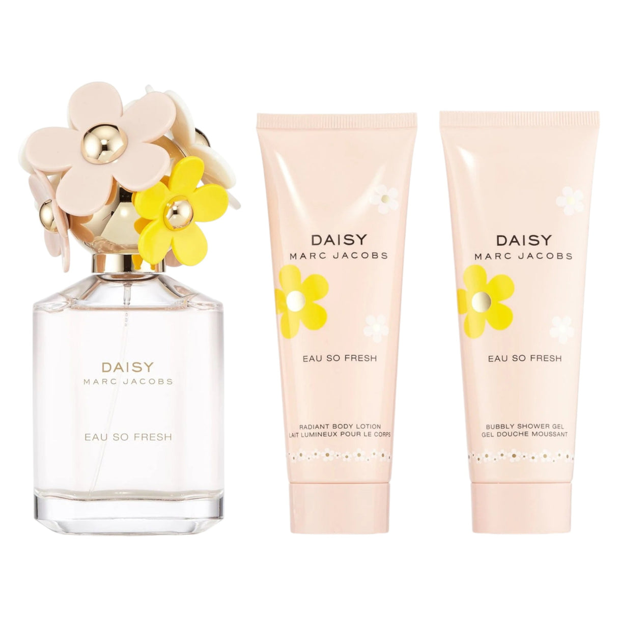 Set Marc Jacobs: Daisy Eau So Fresh, Eau De Toilette, For Women, 75 ml + Daisy Eau So Fresh, Hydrating, Body Lotion, 75 ml + Daisy Eau So Fresh, Hydrating, Shower Gel, All Skin Types, 75 ml - Feel You