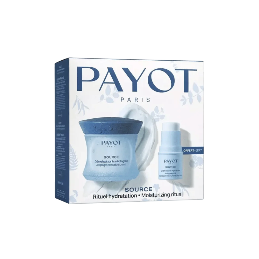 Set Payot: Source Adaptogen, Natural Ingredients, Hydrating 48H, Morning & Evening, Cream, For Face, 50 ml + Source Adaptogen, Moisturizing, Morning & Night, Stick, For Eyes, 4.5 g - Feel You