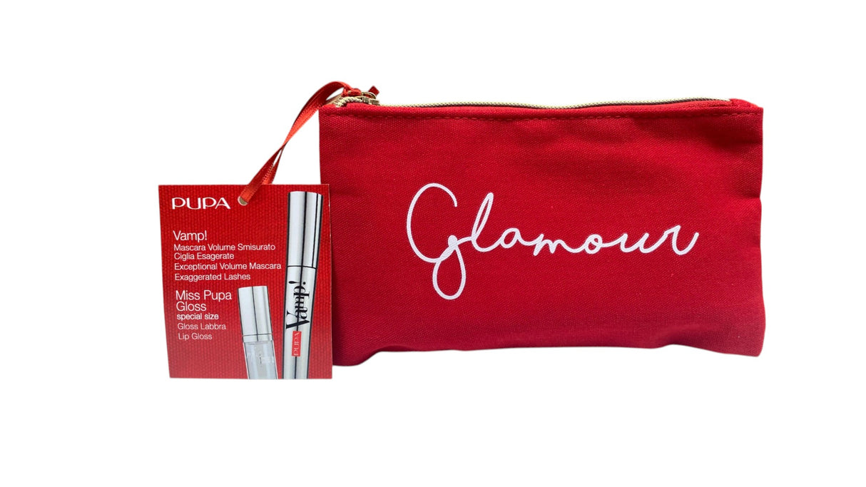 Set Pupa: Vamp! Definition, Paraben-Free, Waterproof, Lash Defining, Mascara, 001, Extra Black, 9 ml + Pupa, Lip Gloss, 1.5 ml *Miniature - Feel You