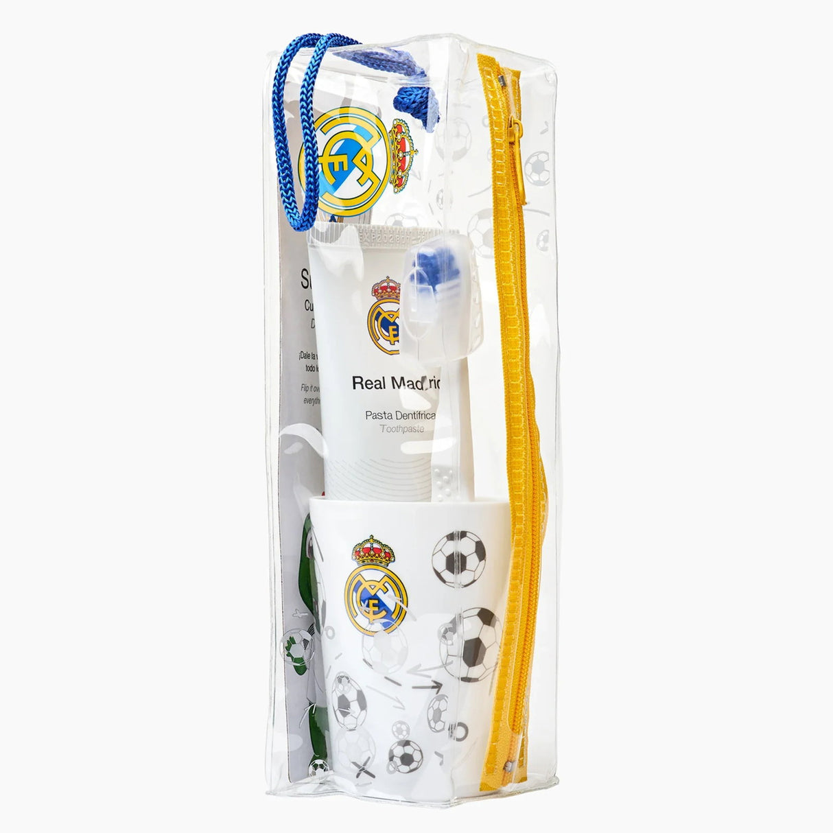 Set Real Madrid: Real Madrid, Toothbrush + Real Madrid, Toothpaste, 90 g + Real Madrid, None, None, Mugs & Cups, None, None + Real Madrid, Pouch - Feel You