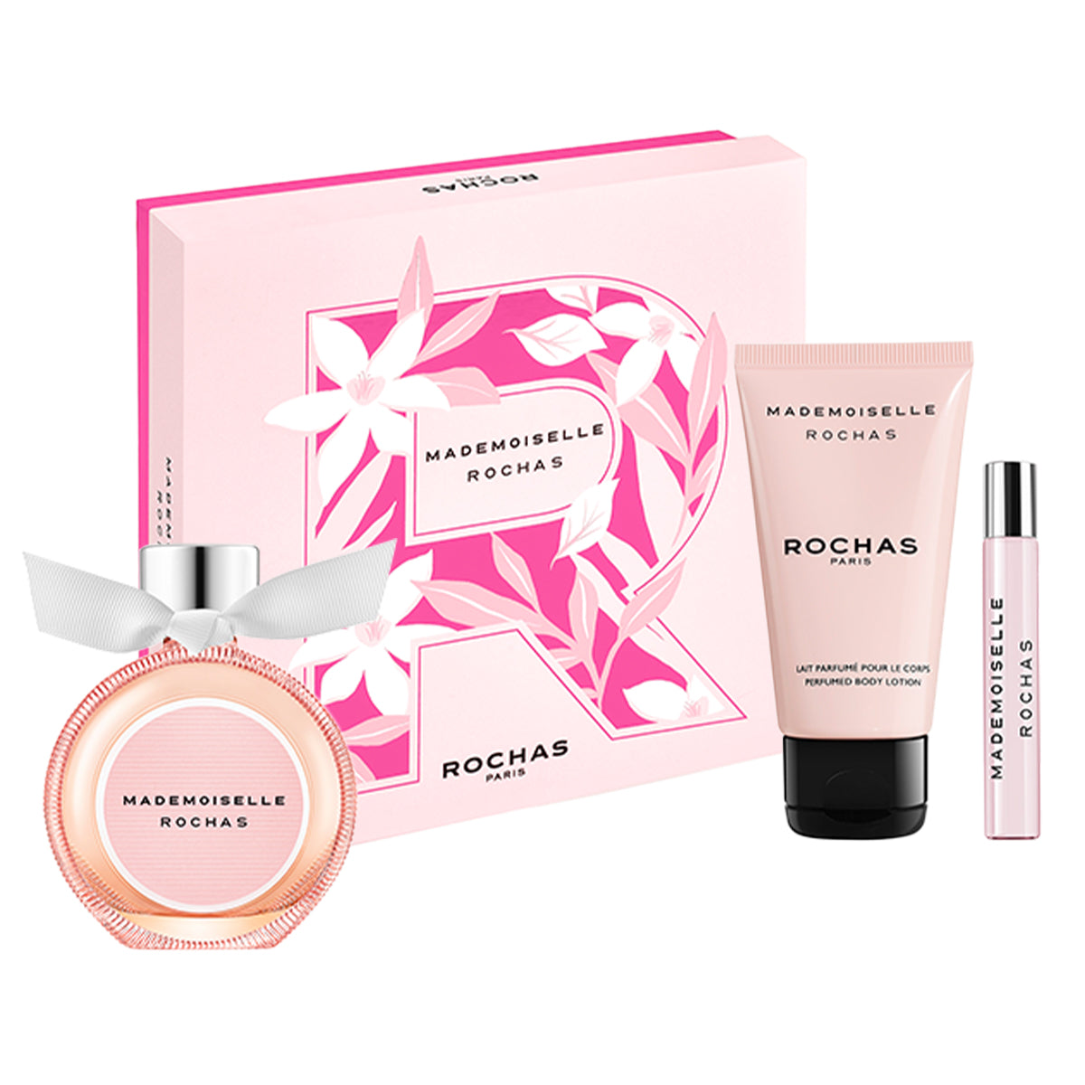 Set Rochas: Mademoiselle Rochas, Eau De Parfum, For Women, 7.5 ml + Mademoiselle Rochas, Eau De Parfum, For Women, 50 ml + Mademoiselle Rochas, Body Lotion, All Over The Body, 50 ml - Feel You