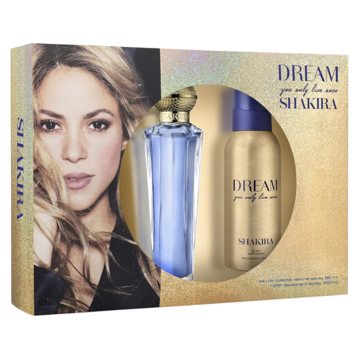 Set Shakira: Dream You Only Live Once, Eau De Toilette, For Women, 80 ml + Dream You Only Live Once, Deodorant Spray, For Women, 150 ml - Feel You