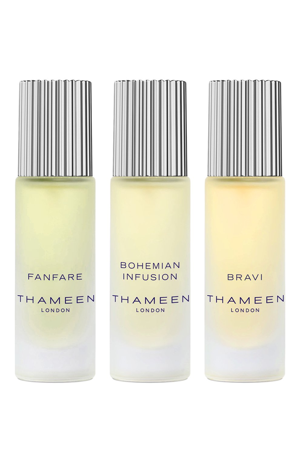 Set Thameen London: Fanfare, Eau De Cologne, Unisex, 10 ml + Bohemian Infusion, Eau De Cologne, Unisex, 10 ml + Bravi, Extrait De Parfum, Unisex, 10 ml - Feel You