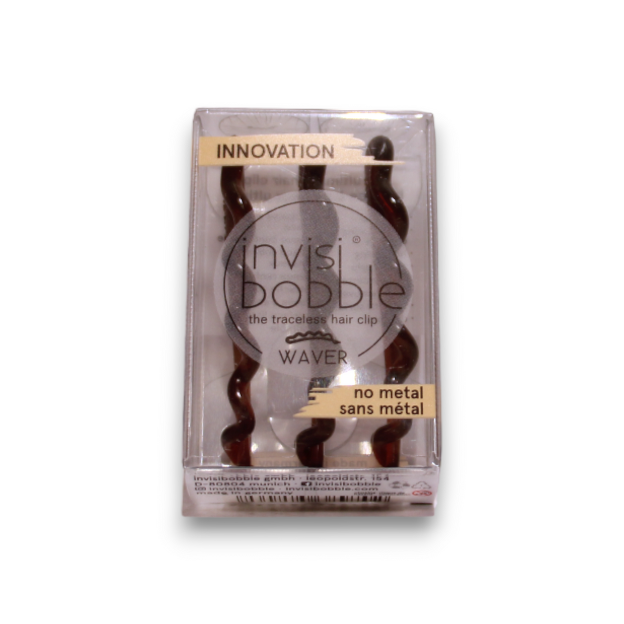 Set Trio, InvisiBobble, Waves, Hair Clip, Pretty Dark, 3 pcs - Feel You