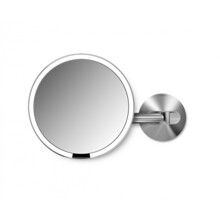 Simplehuman - Sensor s LED osvětlením, 5x zvětšení - Síťové kosmetické zrcátko na zeď - Feel You