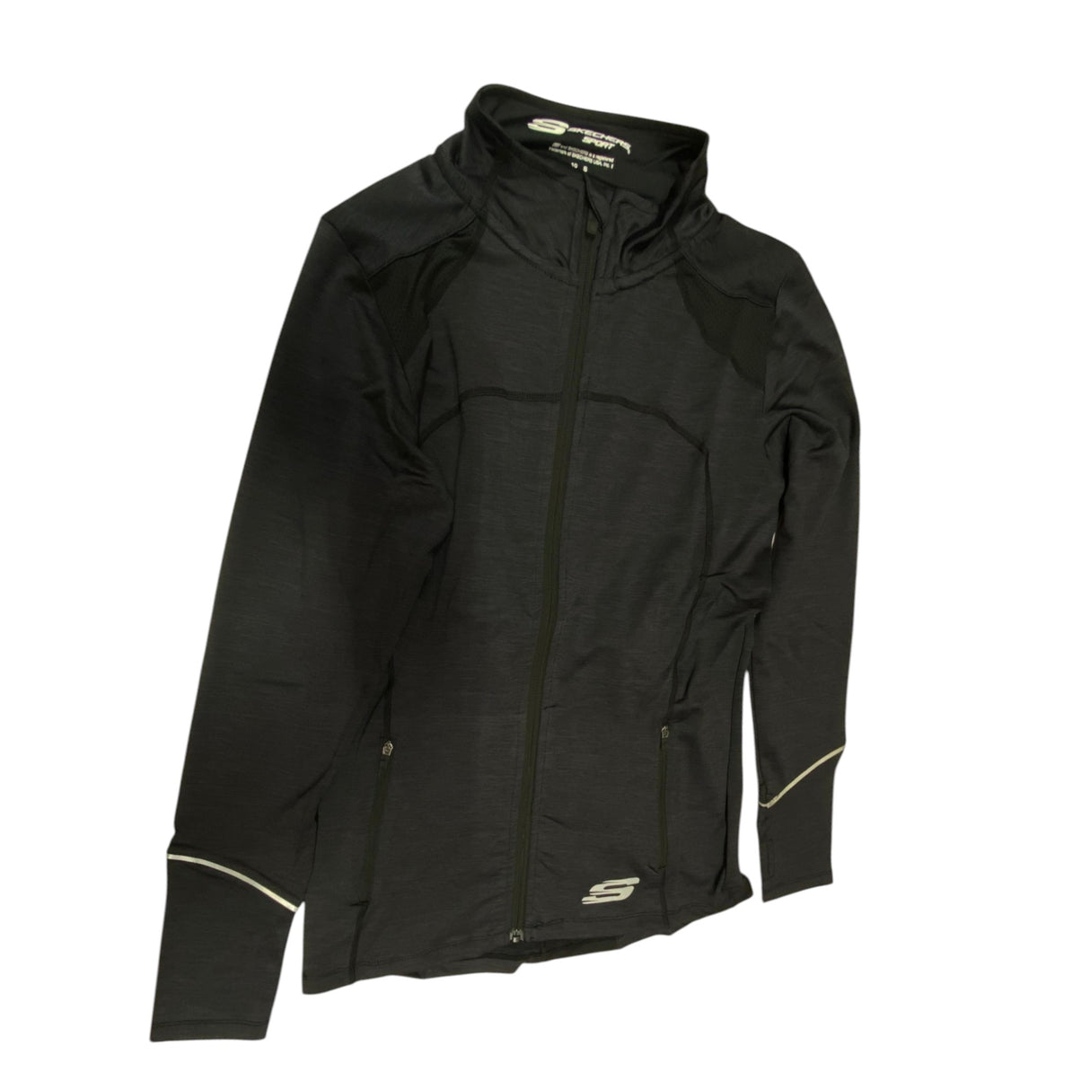 Skechers, Leia Mari, Sports Women Synthetic Jacket, Black, Size 10 - Feel You
