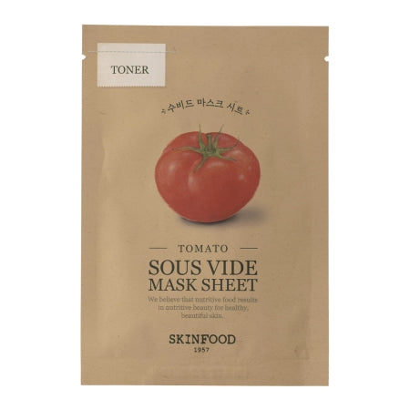Skinfood - Sous Vide Mask Sheet Tomato - Illuminating Face Mask in Sheet - 1pc/18g - Feel You