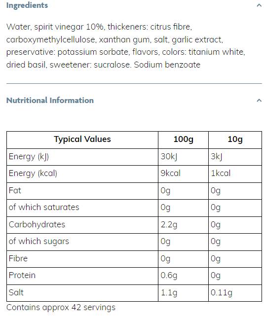 Skinny Syrup | Caesar Dressing - 425 мл - Feel You