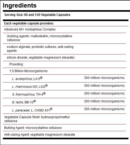 Solgar Advanced 40+ Acidophilus - 60 капсули - Feel You