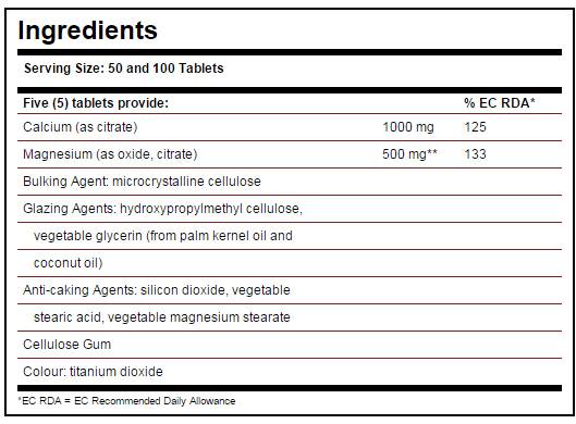 Solgar Calcium Magnesium Citrate - 50 Таблетки - Feel You