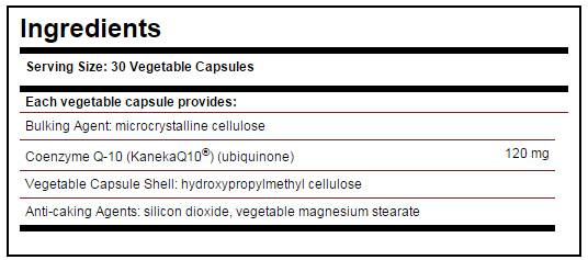 Solgar Coenzyme Q10 120 mg - 30 капсули - Feel You