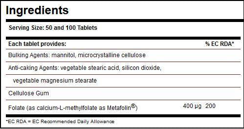 Solgar Folate 400 mcg - 50 Таблетки - Feel You