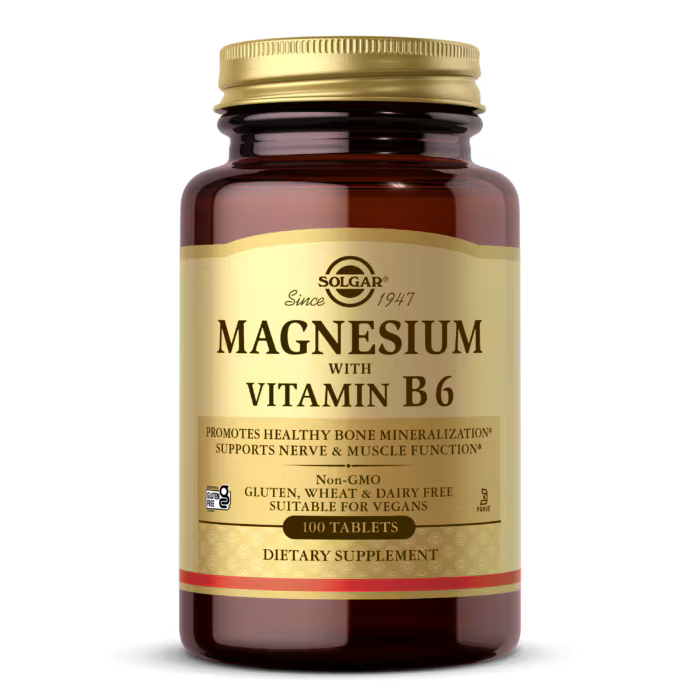 Solgar Magnesium + Vitamin B6 - 100 Таблетки - Feel You