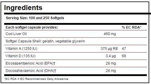Solgar One-A-Day Norwegian Cod Liver Oil - 100 Гел капсули - Feel You