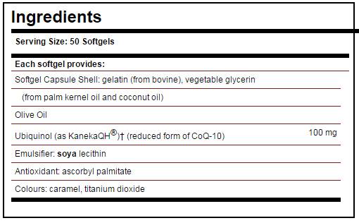 Solgar Ubiquinol 100 mg - 50 Гел капсули - Feel You