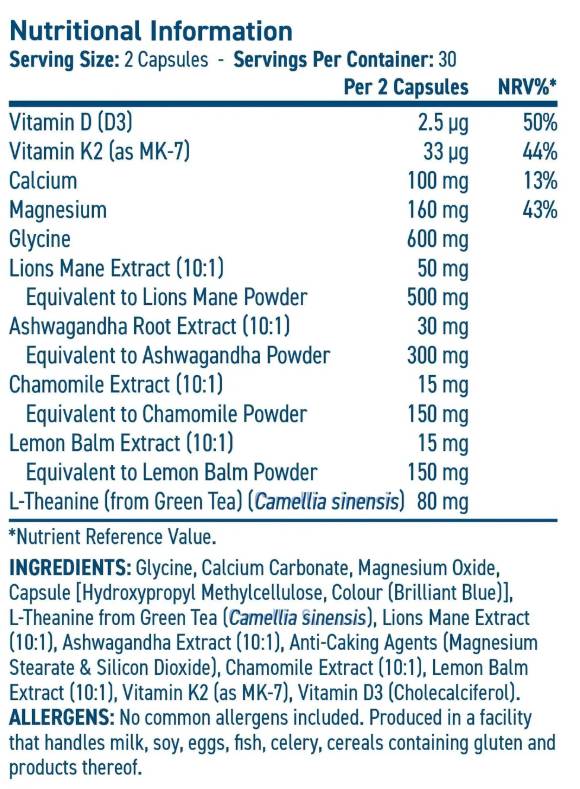 Solutions Sleep Support | with Lion's Mane, Ashwagandha & L-Theanine - 60 капсули - Feel You