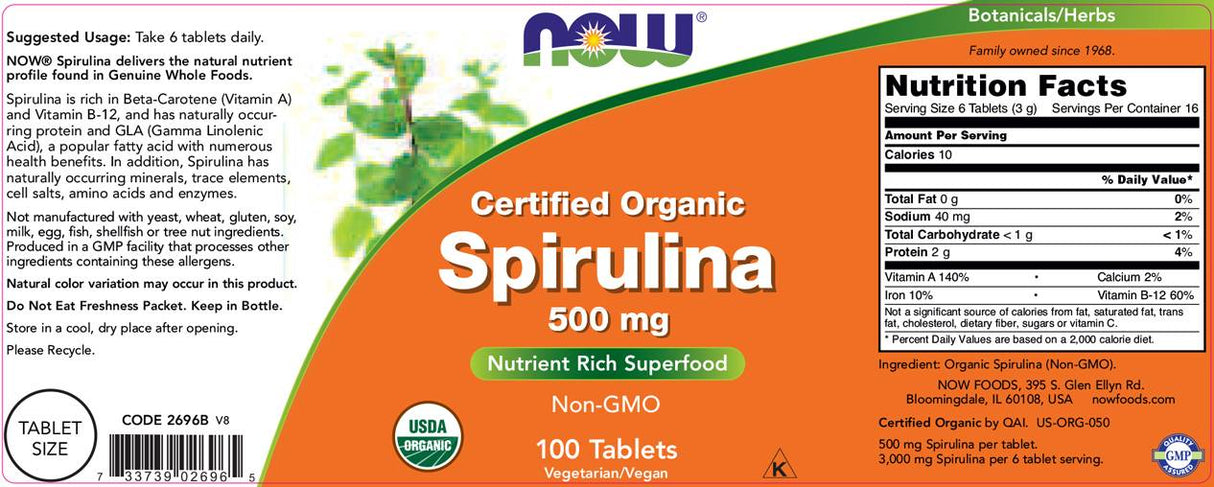 Spirulina 500 mg - 200 Таблетки - Feel You