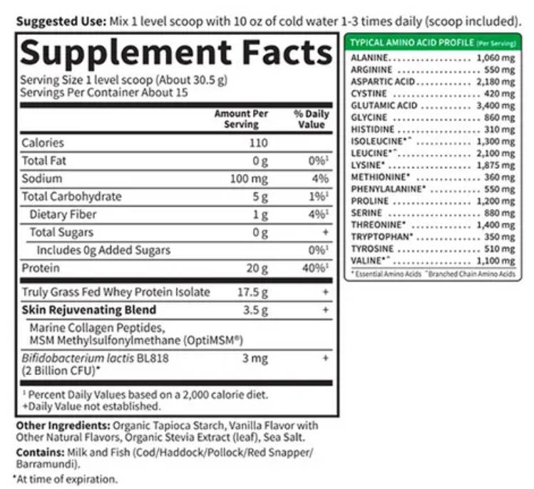 Sport Grass Fed Whey+ Skin - 457 грама - Feel You