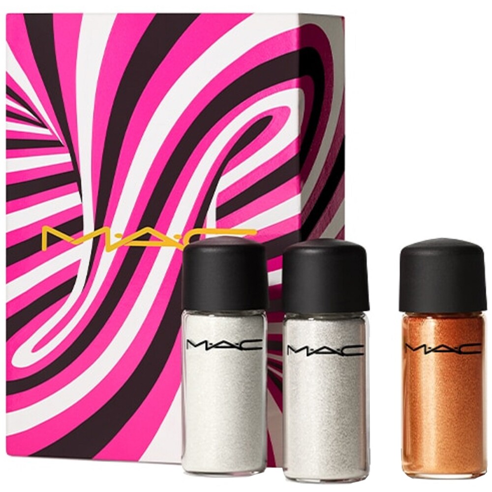 Sprinkle Of Magic Set MAC: Mini, Loose Glitter Eyeshadow, Gold, 2.5 g + Mini, Loose Glitter Eyeshadow, Red, 2.5 g + Mini, Loose Glitter Eyeshadow, Bronze, 2.5 g - Feel You
