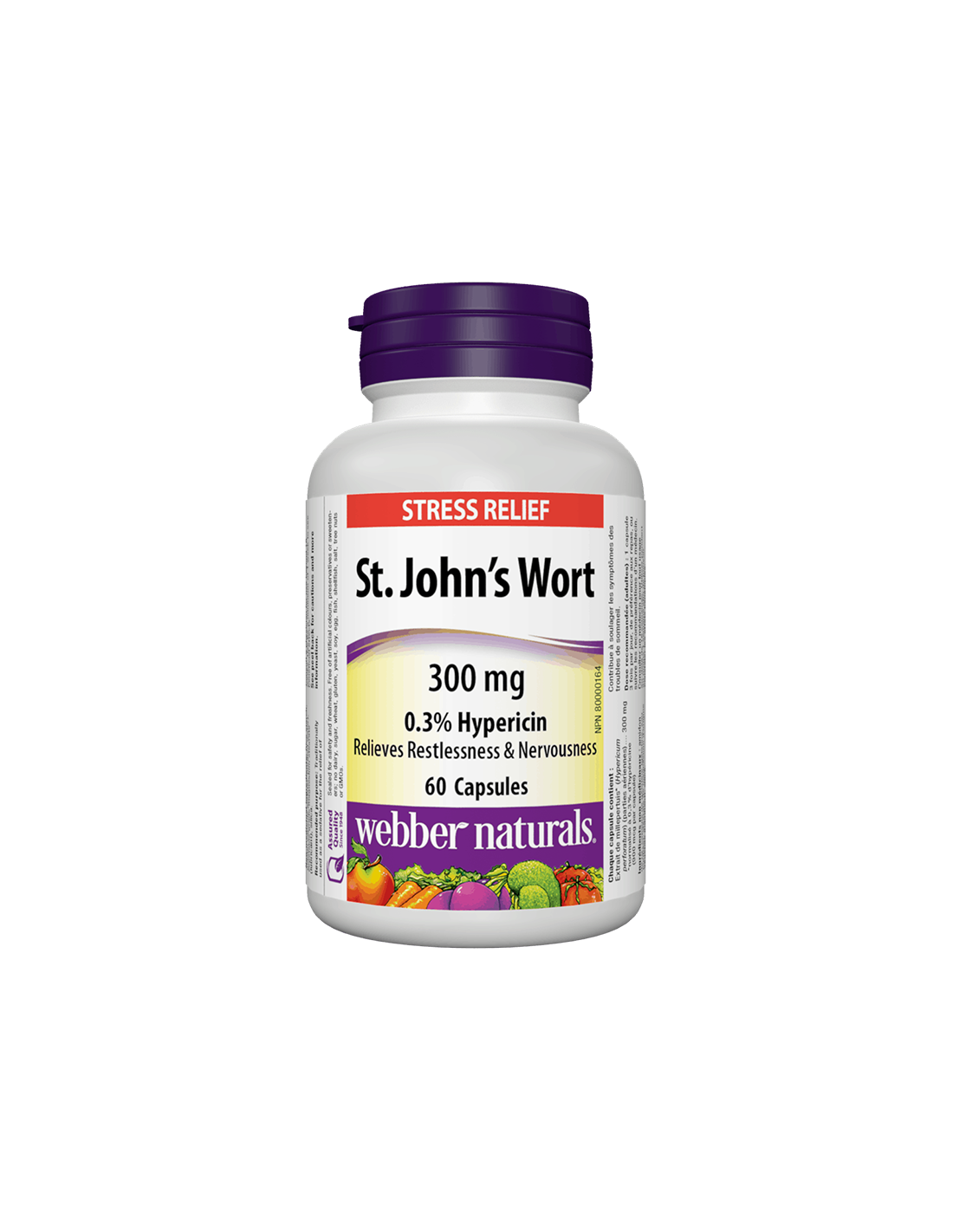 St. Johns Wort / Жълт кантарион, 300 mg, 60 капсули Webber Naturals - Feel You
