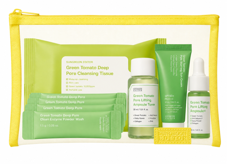 Sungboon Editor - Green Tomato Travel Kit, (5 items)