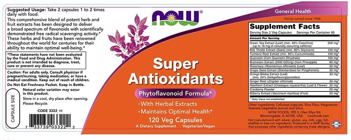 Super Antioxidants - 120 капсули - Feel You
