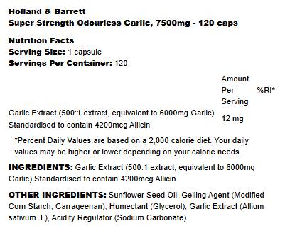 Super Strength Odourless Garlic - 120 капсули - Feel You