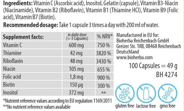 Super Stress | Vitamin B-Complex with Vitamin C - 100 капсули - Feel You