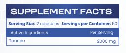 TAURINE 1000 mg - 100 capsules - Feel You