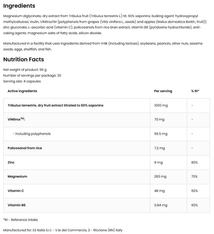 TESTOGEN | Natural Testosterone Support - 120 капсули - Feel You