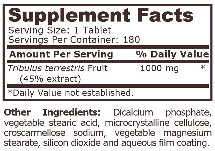 TRIBULUS TERRESTRIS 1000 МГ - 180 Таблетки - Feel You