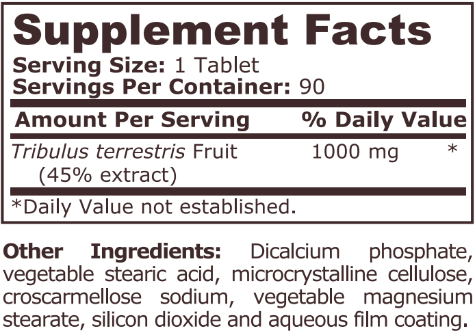 TRIBULUS TERRESTRIS 1000 МГ - 90 Таблетки - Feel You