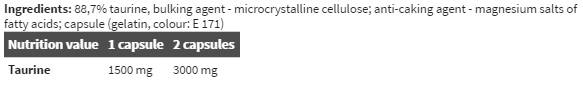 Taurine Mega Caps - 120 капсули - Feel You