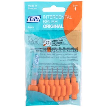 TePe - Interdental Brush Normal (0.45 mm orange 8 pcs) - interdental toothbrushes - Feel You